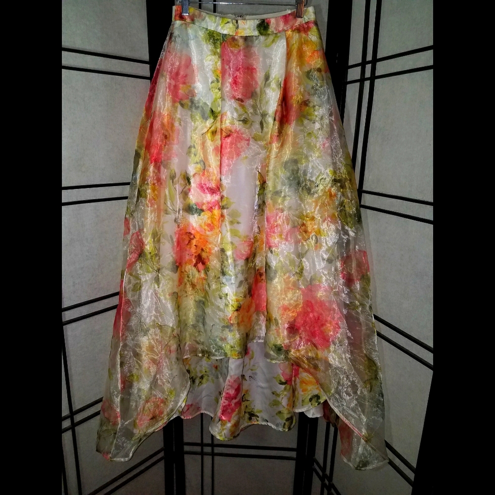 City Studio Floral High Low Skirt Special Occasion